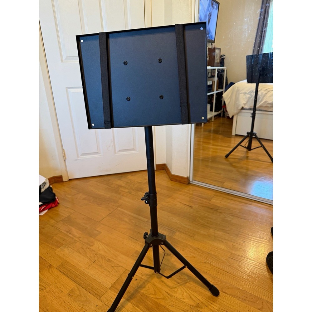 Adjustable iPad Tablet Floor Stand Portable Lectern Holder 3-Piece Tripod Black